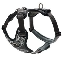 Hunter Hundegeschirr Divo Reflect Gr. S: Hals 22-38 Cm, Bauch 45-56 Cm, Schwarz/grau