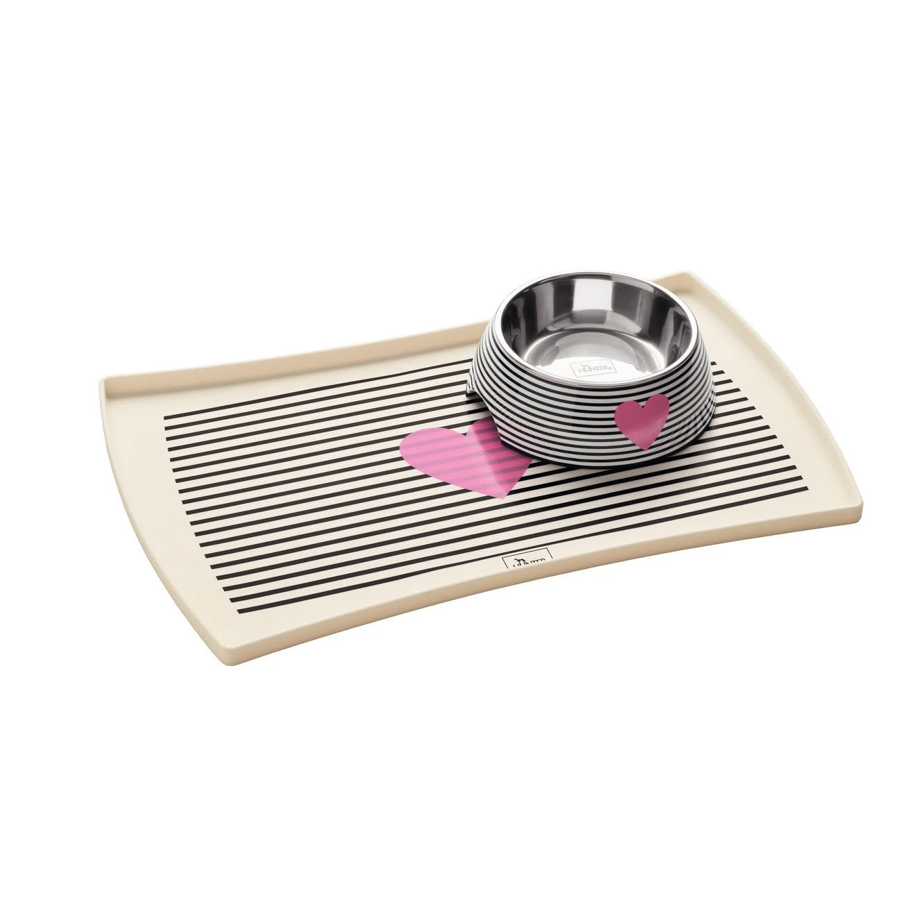 Hunter Napfunterlage Biri 48 X 30 Cm, Weiß/schwarz 3 Hunter Napfunterlage Biri 48 X 30 Cm, Weiß/schwarz – Bild 3